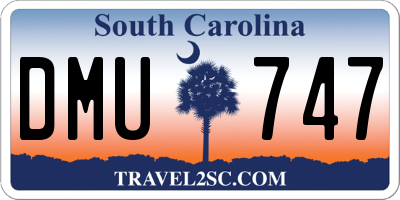 SC license plate DMU747