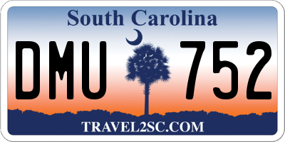 SC license plate DMU752