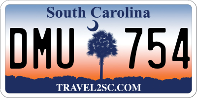 SC license plate DMU754