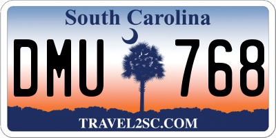 SC license plate DMU768