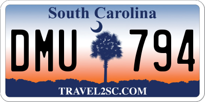 SC license plate DMU794