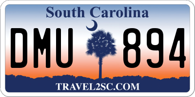 SC license plate DMU894