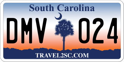 SC license plate DMV024