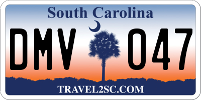 SC license plate DMV047