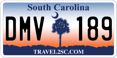 SC license plate DMV189