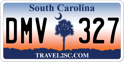 SC license plate DMV327