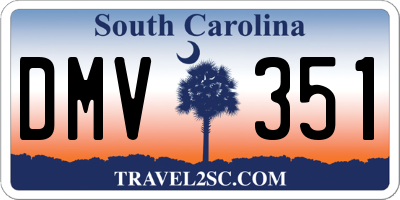 SC license plate DMV351