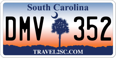 SC license plate DMV352