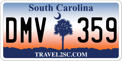 SC license plate DMV359