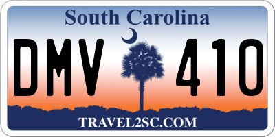 SC license plate DMV410
