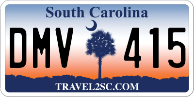 SC license plate DMV415