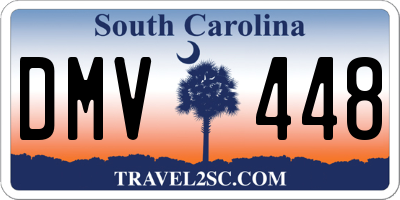 SC license plate DMV448