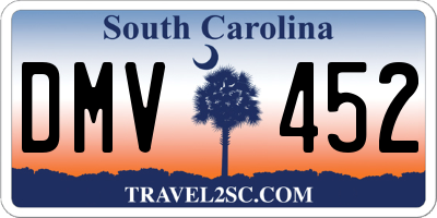 SC license plate DMV452