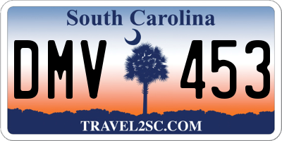 SC license plate DMV453