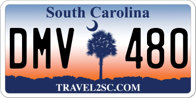 SC license plate DMV480