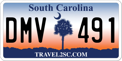 SC license plate DMV491