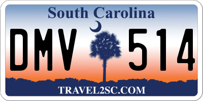 SC license plate DMV514