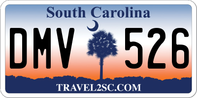 SC license plate DMV526