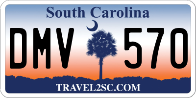 SC license plate DMV570
