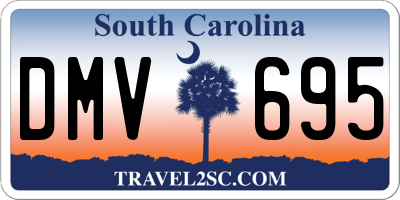 SC license plate DMV695
