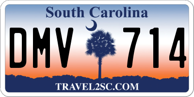 SC license plate DMV714