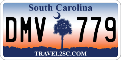 SC license plate DMV779