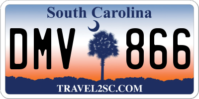 SC license plate DMV866