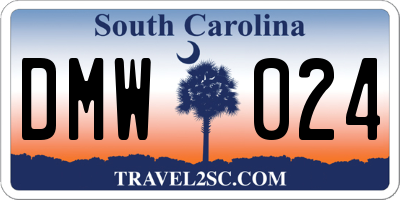 SC license plate DMW024