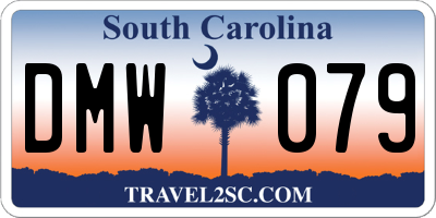 SC license plate DMW079