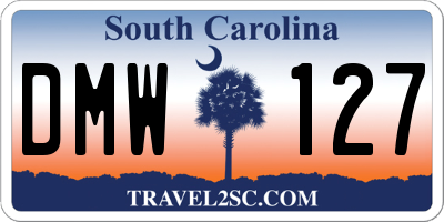 SC license plate DMW127