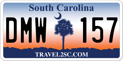 SC license plate DMW157