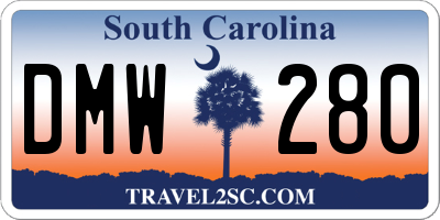 SC license plate DMW280