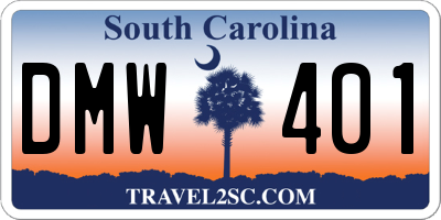 SC license plate DMW401