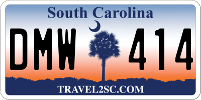 SC license plate DMW414