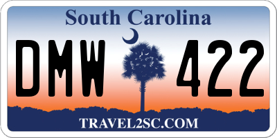 SC license plate DMW422