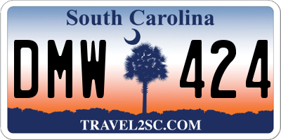 SC license plate DMW424