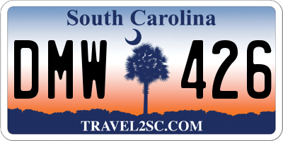 SC license plate DMW426