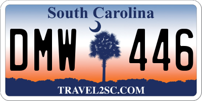 SC license plate DMW446