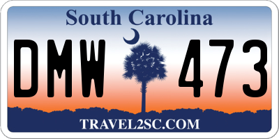 SC license plate DMW473