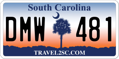 SC license plate DMW481