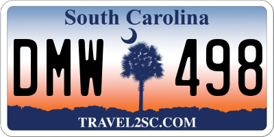 SC license plate DMW498