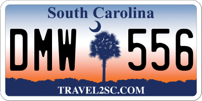 SC license plate DMW556