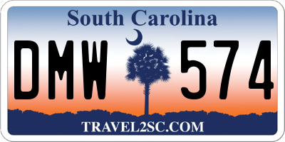 SC license plate DMW574