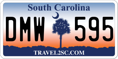 SC license plate DMW595