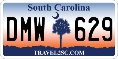 SC license plate DMW629