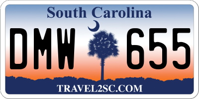 SC license plate DMW655