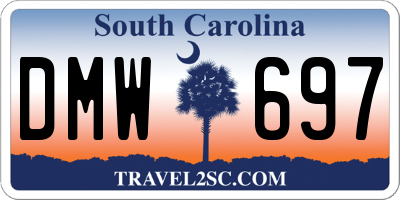 SC license plate DMW697