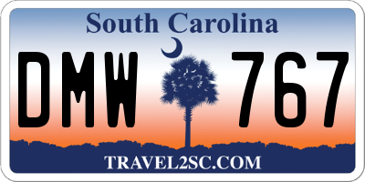 SC license plate DMW767