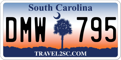 SC license plate DMW795