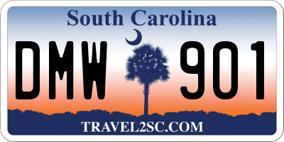 SC license plate DMW901